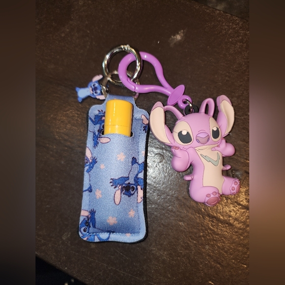 Disney Accessories - Stitch Disney Double Key Chain Purse Charm Lipstick Holder